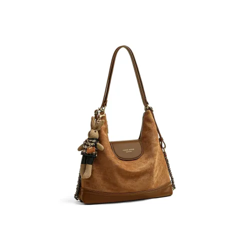 PT'SON Ткань Синтетическая кожа Подмышечный Сумка на плечо Обычный Женские Шоколад