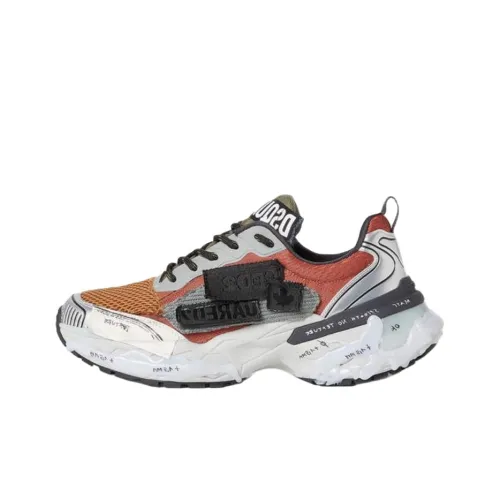 DSQUARED 2 Faster Low Топ Толстоподошвенные кроссовки Мужской Оранжевый