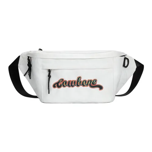 COWBONE Полиэстер Маленькая Квадратная Сумка Бананка Кошелек для монет Чехол для телефона Сумка через плечо Унисекс Белый Крутой Черный