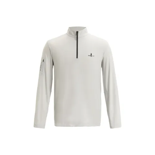 BIYINLEIFEN 19 Светло-серый Мужская T-рубашка