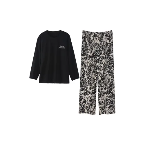 Q'NIANMA Афинский черный Мужской Пижамный комплект
