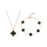 Кулон "Четырехлистный клевер" + Браслет (1 пара)