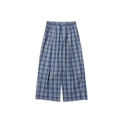 SUPERTOFU Непринужденный стиль Полу-подкладка Клетка Свободный крой Повседневные брюки Унисекс