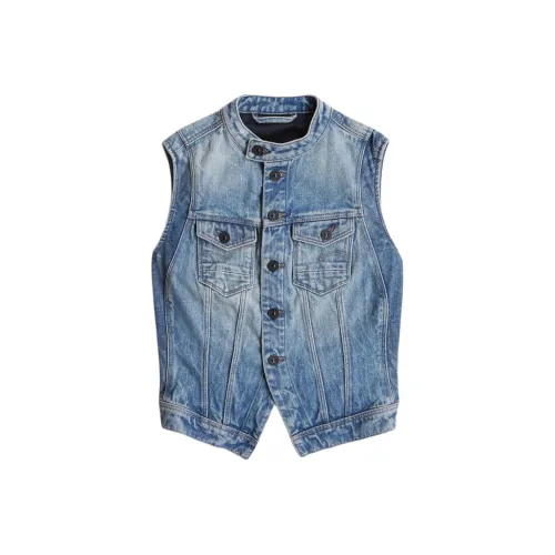 STAR RAW Винтаж Перисто-голубой Женские Майки