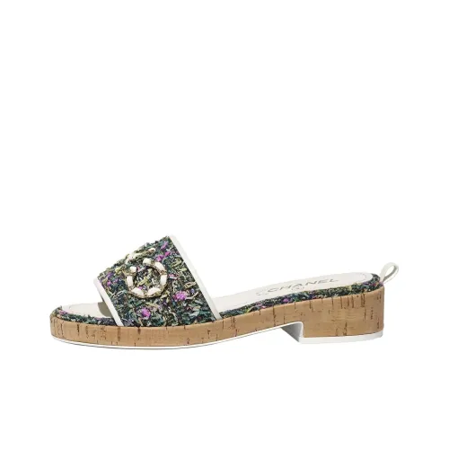 CHANEL Слипоны Женские Зеленые