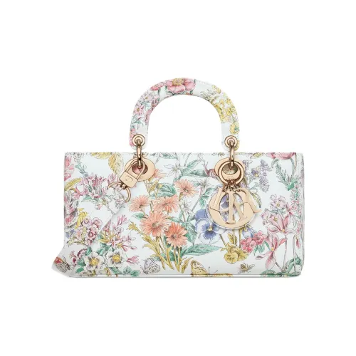 DIOR LADY D Joy Телячья кожа Сумка через плечо Сумка Средний Женская Многоцветная