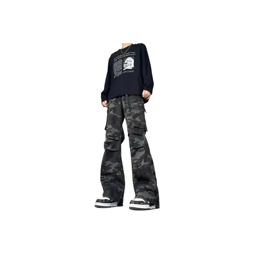 SOUL WORKER Камуфляж Унисекс Карго Брюки
