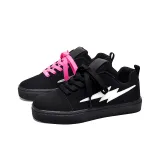 Black (Черный Розовый Несовпадающие Шнурки)