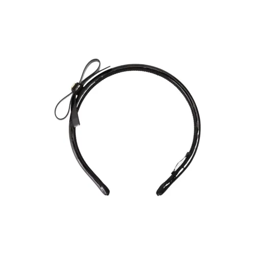 MIU MIU Лакированная кожа Ободки для волос Женские Черный