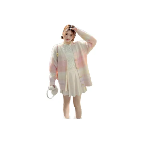 OURUOKE Градиент Розовый Женский Трикотаж