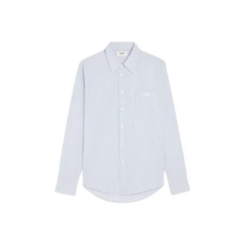 CELINE Розовый Мел Белый Мужские Рубашки