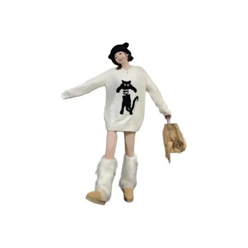 OURUOKE Абрикос Женский Трикотаж