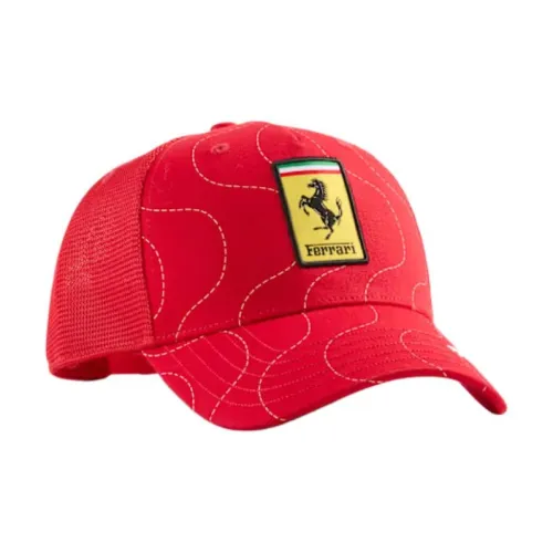 PUMA x FERRARI Scuderia Ferrari Хлопковые кепки унисекс красного цвета