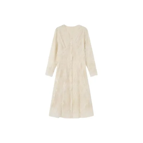 SECFLY OFFICIAL Длинное платье с длинными рукавами женское