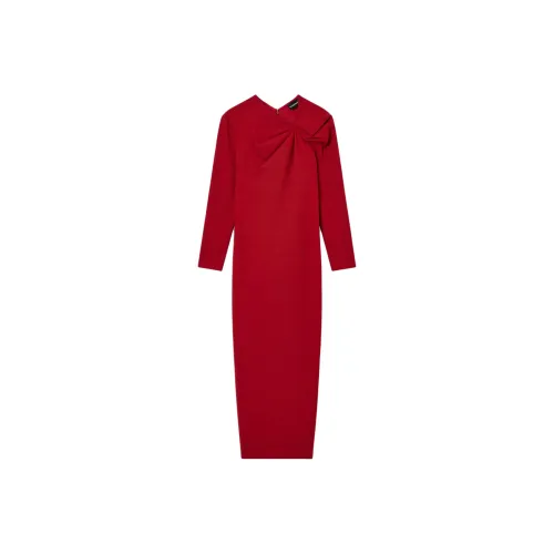 EMPORIO ARMANI FW25 Длинное Платье с Длинными Рукавами Женское