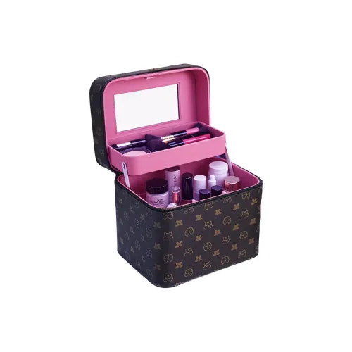 Luo Youte Винтаж Трендовый в Интернете Instagram Косметичка Чемодан Большая Емкость Многофункциональная