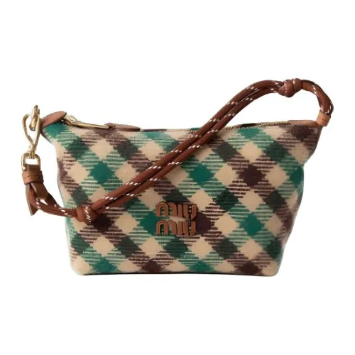 MIU MIU Шерсть Клатч Женские CAMEL Зеленый