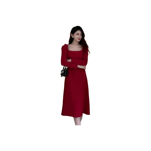 AHRTB Длинное платье с длинными рукавами женское