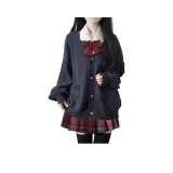 Тёмно-серый толстый кардиган из пряжи