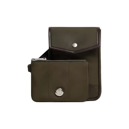 MONCLER Нейлоновая сумка через плечо мужская оливково-зеленая