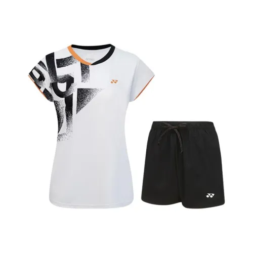 YONEX Комплекты (Белый топ + Черный низ) Женские Повседневные костюмы