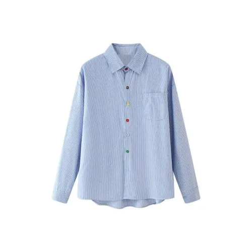 SYEEE WITH U Синие полосы Женские Рубашки