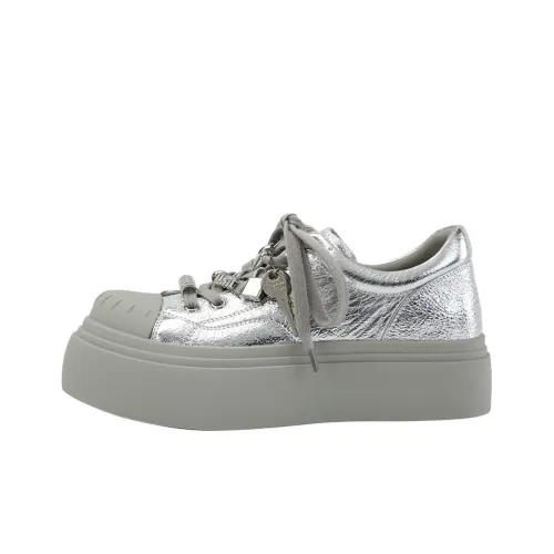 DIBO DIVERSE Металл Низкий Топ Повседневная Обувь Эксклюзивная Натуральная Кожа Скейтбординг Кроссовки Женские