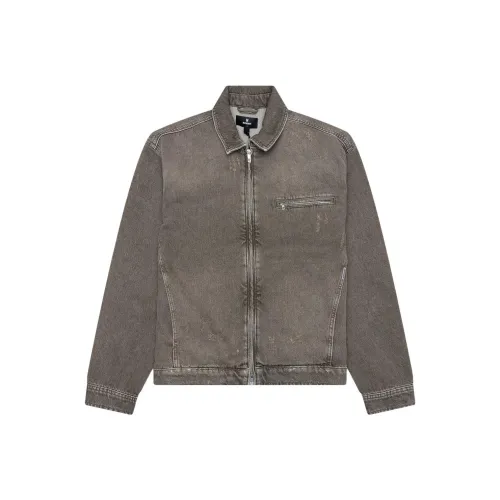 REPRESENT Оливково-зеленый Мужской Джинсовые куртки