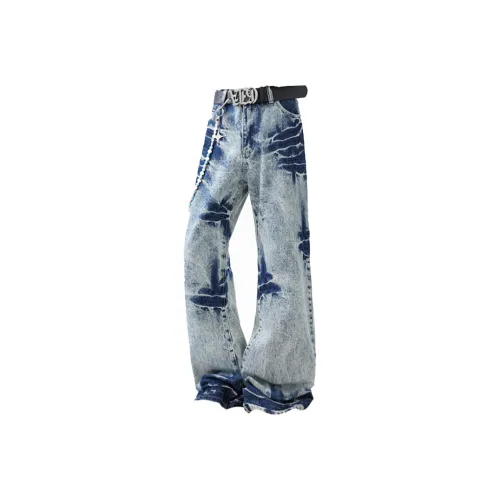 PISYPOX Blue Unisex Jeans PISYPOX Синий Унисекс Джинсы