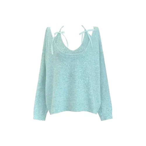 Wang Leshi Бирюзовый Женский Трикотаж