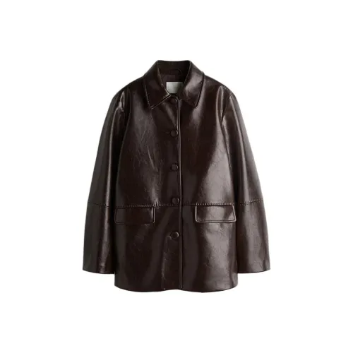 H M Темно-коричневые женские куртки