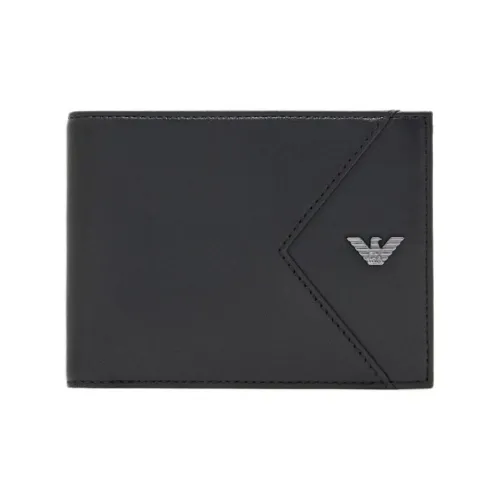 EMPORIO ARMANI Sheepskin Wallet Men's Black