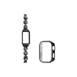 Черный Розовый Ромб + Одинарная строка вырез Черный Бриллиант Корпус