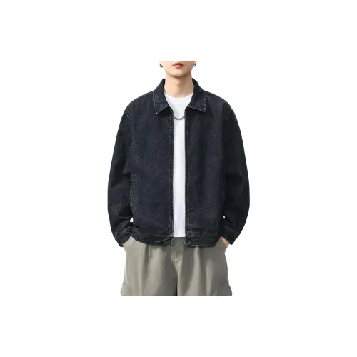 ZENGZHI Denim Jacket Loose Fit Straight Fit Unisex ZENGZHI Деним Куртка Свободного кроя Прямого кроя Унисекс