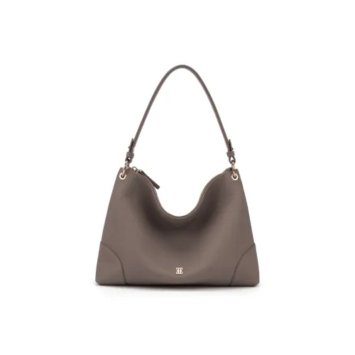 ELLE Сумка Tote из крупнозернистой текстуры коровьей кожи плечевая сумка большая женская черная серая