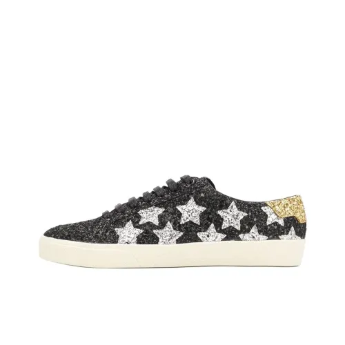 SAINT LAURENT Низкие кроссовки для скейтбординга женские черные