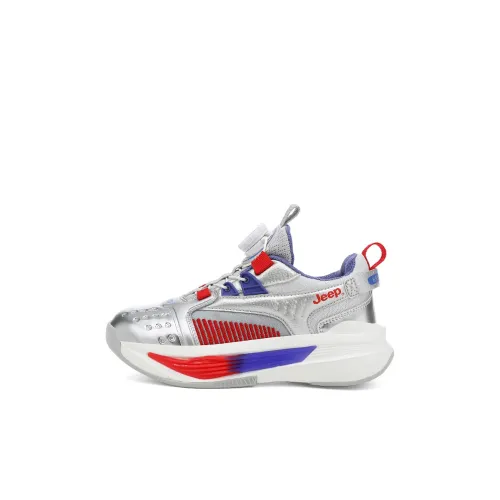 Jeep Galloping Wind 3,0 Низкий Топ Детские Баскетбольные Кроссовки Ледниковый Серебристый Детский