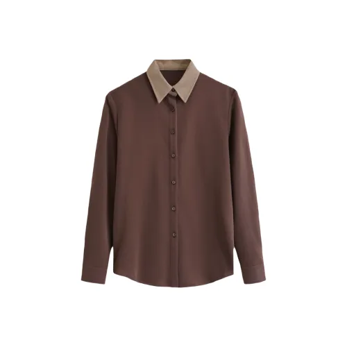LUYOUYE Кофе Красный Женские Рубашки
