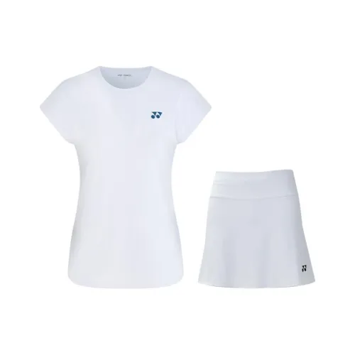 YONEX Комплекты (Белый топ + Белый низ) Женские Повседневные костюмы