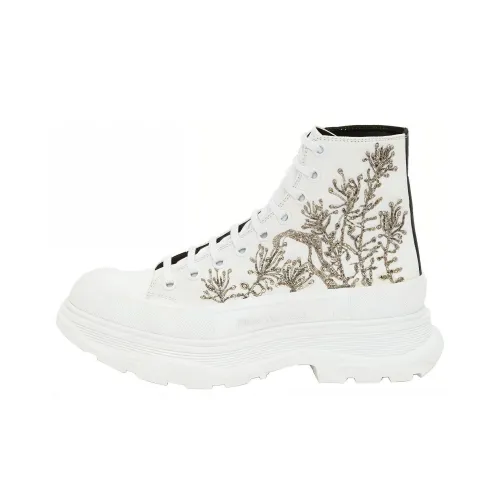 Alexander McQueen Tread Slick Короткий Martin Boot Мужской Белый