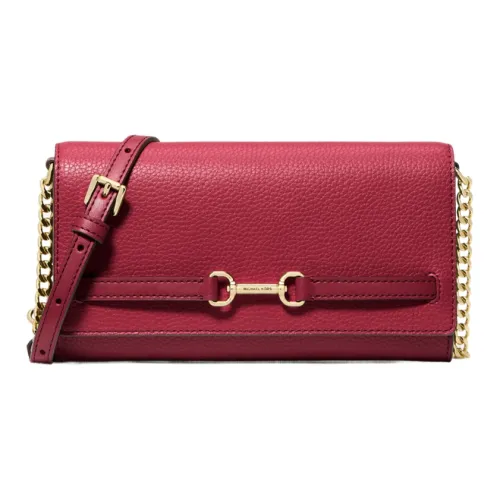 MICHAEL KORS Carson Коровья кожа Спилок Конверт Сумка Плечевая Сумка Большая Женская Вишнево-красная