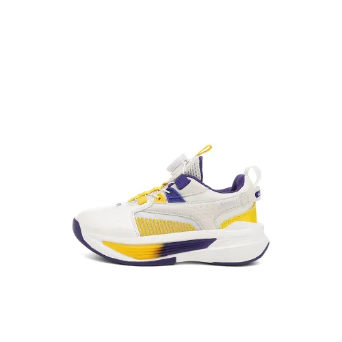 JEEP Низкие баскетбольные кроссовки пурпурные Lakers золотисто-белые детские