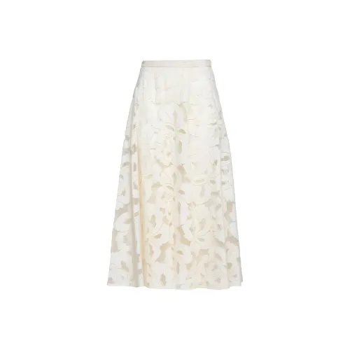 MaxMara Studio Повседневный Длинный Юбка Женская Белая