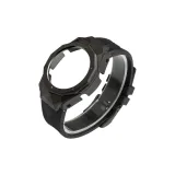 Металл, черный корпус + фторкаучук, черный ремешок