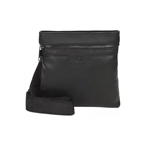 Hugo Boss Сумка через плечо из коровьей кожи мужская черная