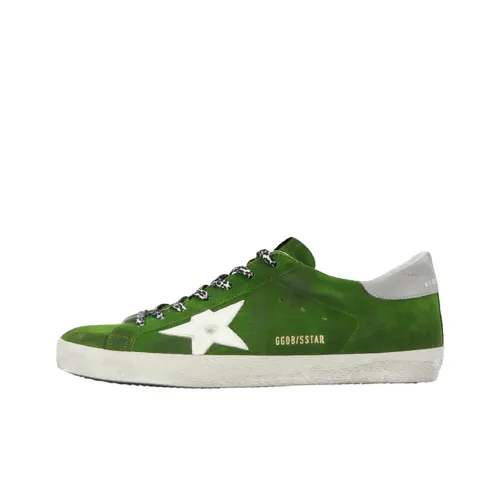 Golden Goose Супер Звезда Низкий Топ Стильный Скейтбординг Мужской Зеленый Потертый Позиционирование Стиль