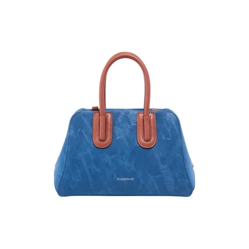 SHANSHUIJI Сумка из коровьей кожи женская джинсово-синий