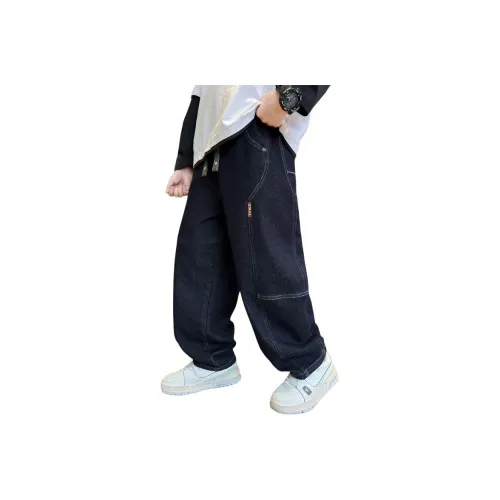 ЮЙЧЖАОЛИНЬ Темно-синий Синий CcH91557 Школьный возраст Джинсы