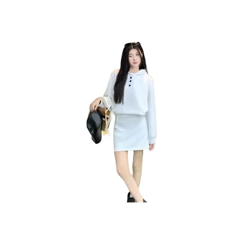 OURUOKE Длинное платье с длинными рукавами женское