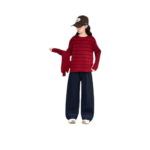 Genius Pooh Полосы Свитер Шаль Брюки Kids Повседневная спортивная одежда